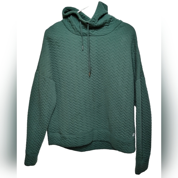 Spaulding Women's Green‎ Chevron-Quilted Yoga Hoodie Size Large - Picture 9 of 9